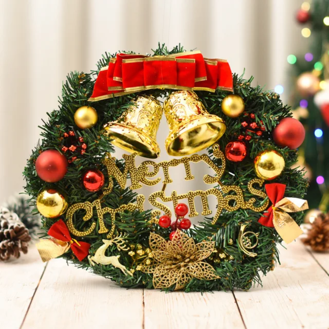 30cm Christmas Wreath with Lights