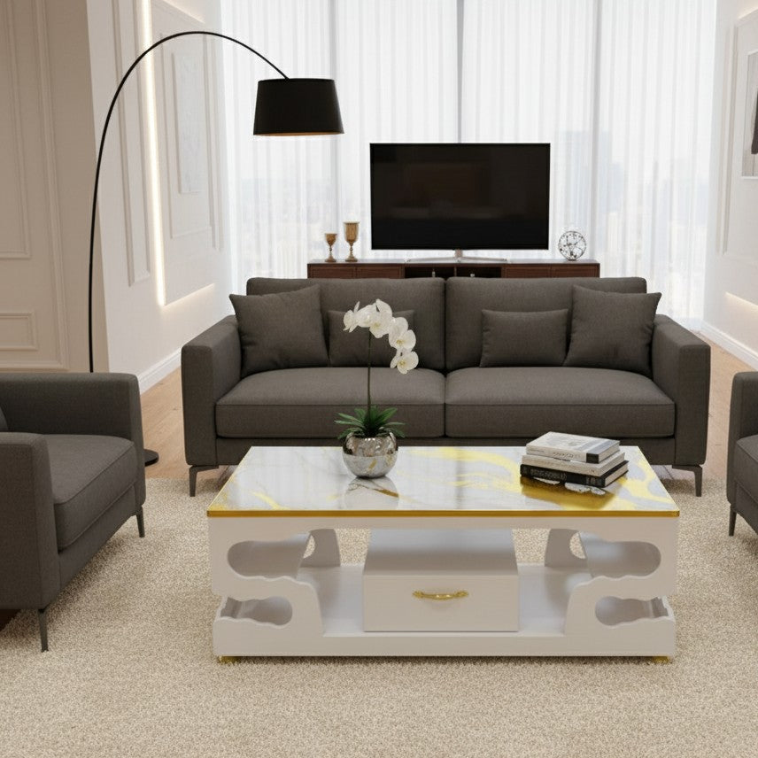 Coffee Table With Marble Top