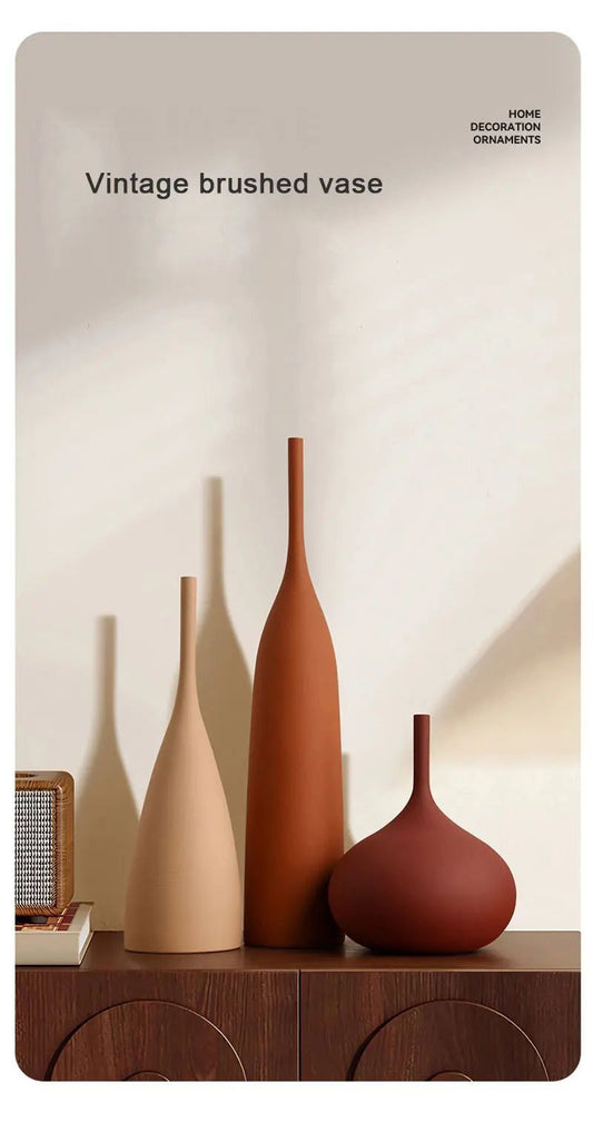 3pc Vintage Coloured Decor Vases
