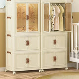 Stackable 3-Level Plastic Portable Wardrobe/Closet