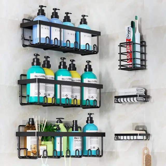 6pcs Shower Bathroom Organizer