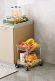 Multi-layer 2 Tier Kitchen Trolley
