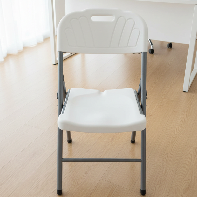 White Plastic Folding Chair