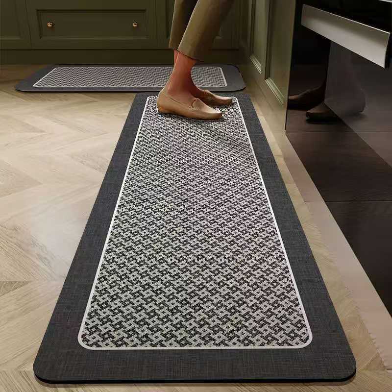 2 Piece rubber bottom anti slip kitchen mats set for kitchen floor safety and comfort