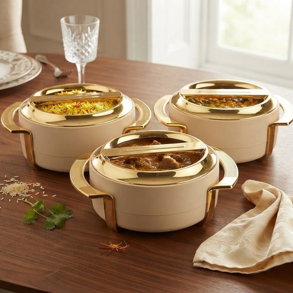 3 Piece Insulated Food Warmer Hotpot Set