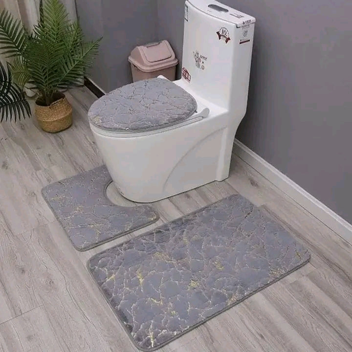 3 In 1 Toilet Mat Set