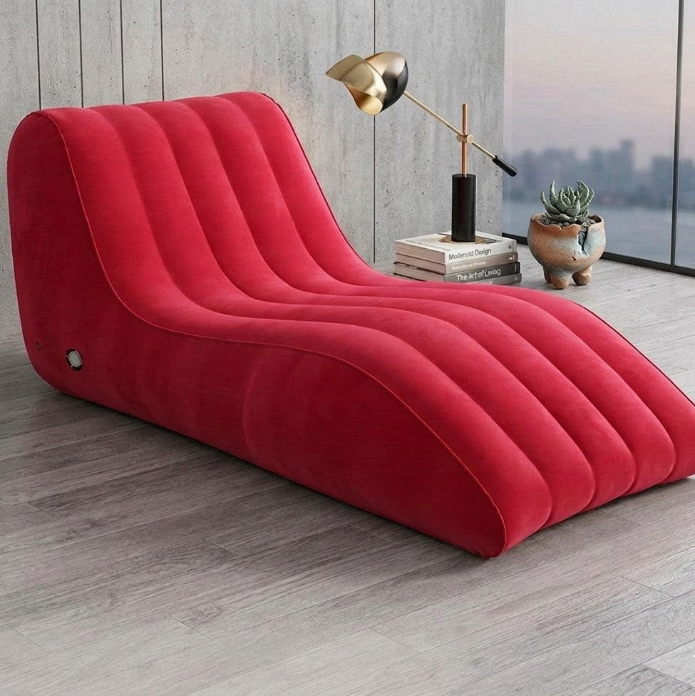 S-Shaped Inflatable Sofa Portable Lounge Chair