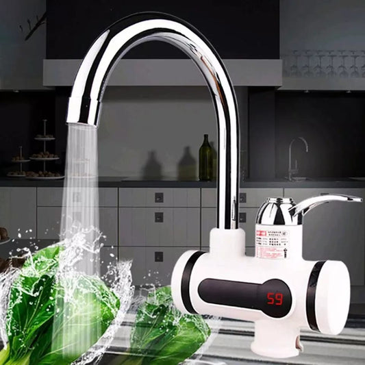 110V 3000W digital tankless kitchen water heater faucet with hot and cold water function