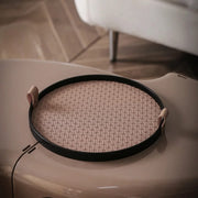 Single metallic tray for dressing table cosmetic and perfume storage