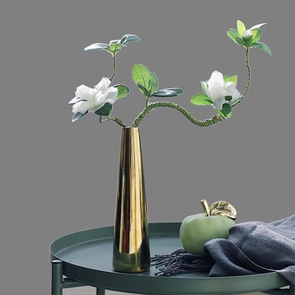 Small Neck Gold Ceramic Vase