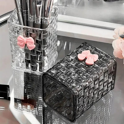 2Pcs Acrylic Makeup Brushes Organizer