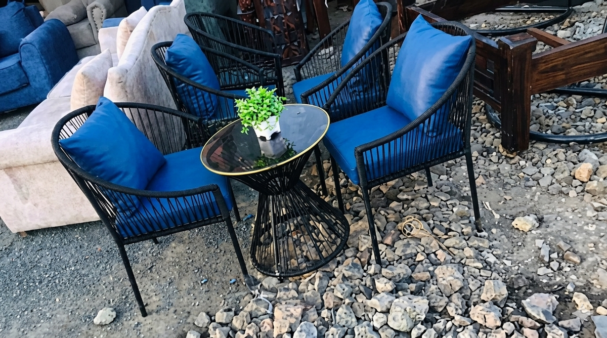 2 Chairs 1 Table Outdoor Set