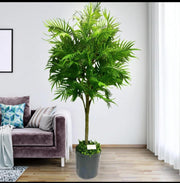 90cm evergreen artificial decorative plant with realistic foliage for elegant home and office décor.