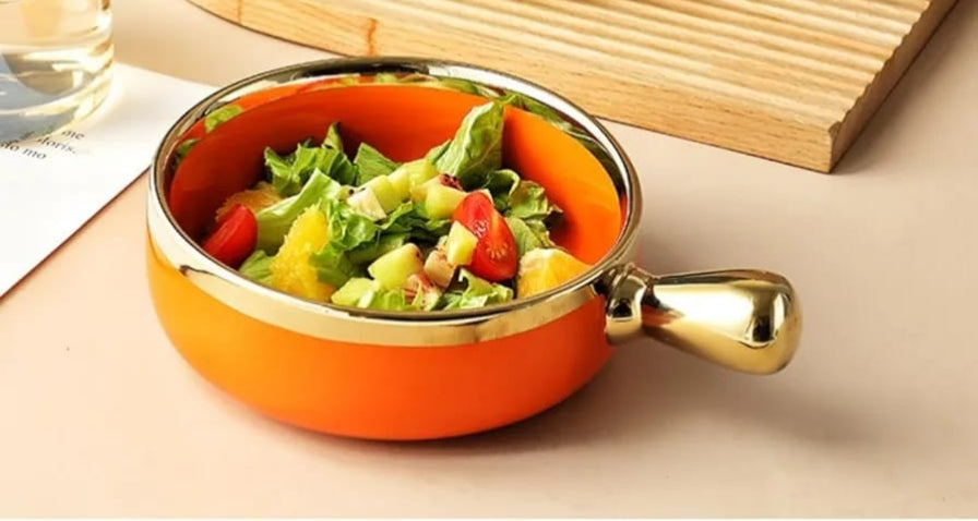 6Pcs Porcelain Snack Bowl With Handle