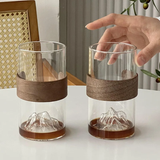 6Pcs 365ml Mountain View Glass Cup