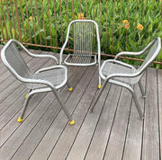 Rust-free stainless steel multipurpose seat with comfortable design and anti-slip feet.