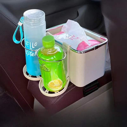 Car Arm Rest Organizer with Twin Cup Holders