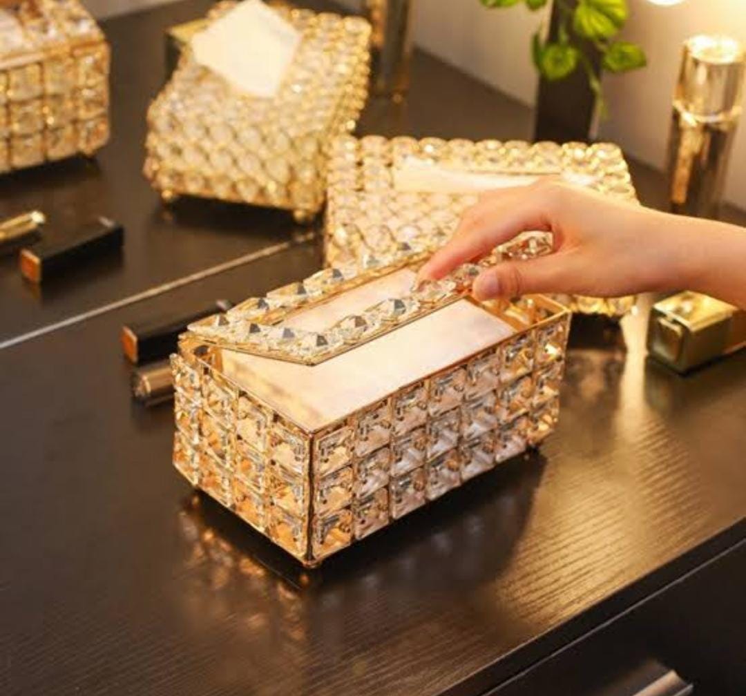 clear crystal napkin holder for table organization