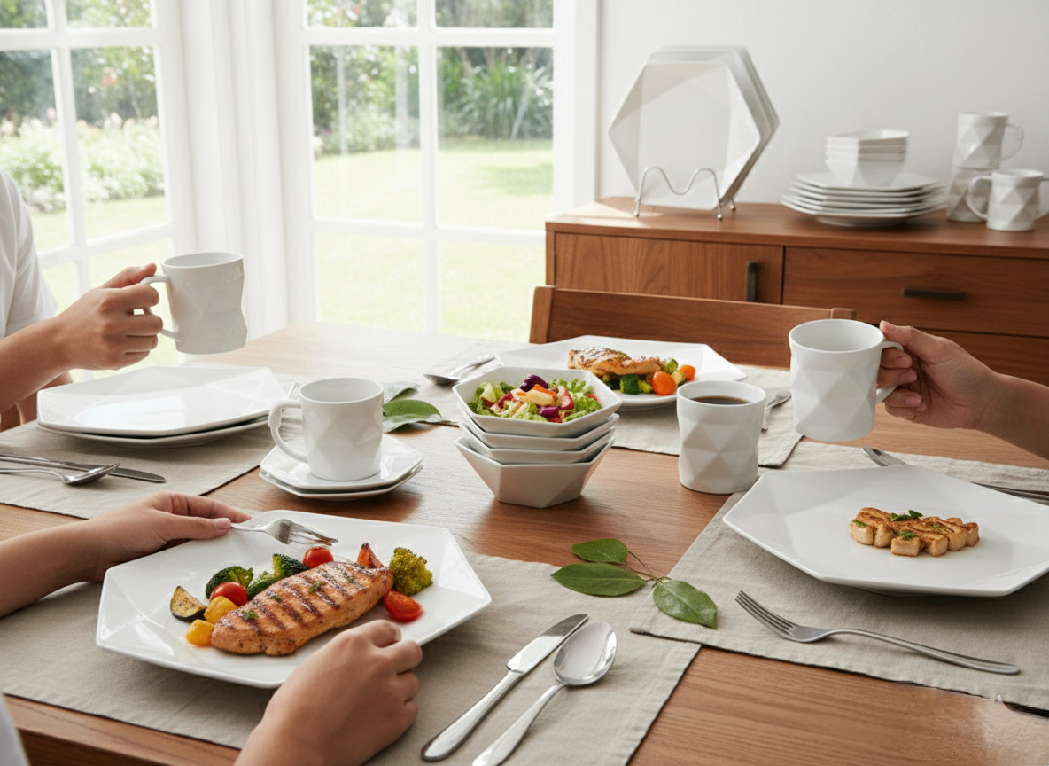 24-Piece Hexagonal Dinner Set