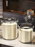 Acrylic Airtight Transparent Rice Bucket With Flip-Top Lid