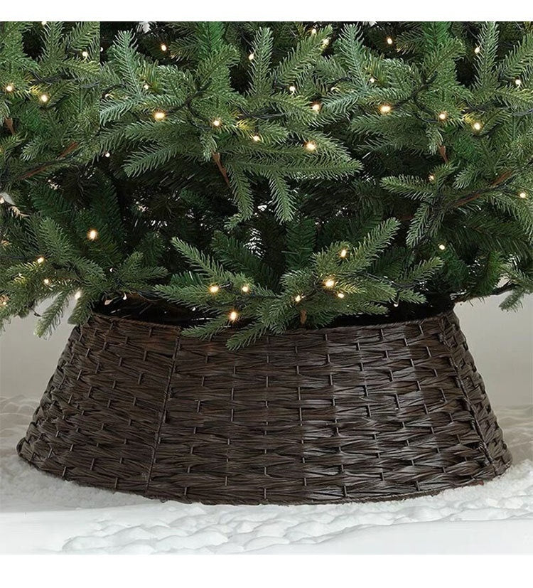 Size Christmas Tree Stand With Rattan Base