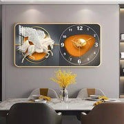 Porcelain decorative wall clock with elegant modern design for home and office décor. 