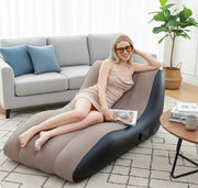 Inflatable deck chair lazy lounge sofa for indoor and outdoor use