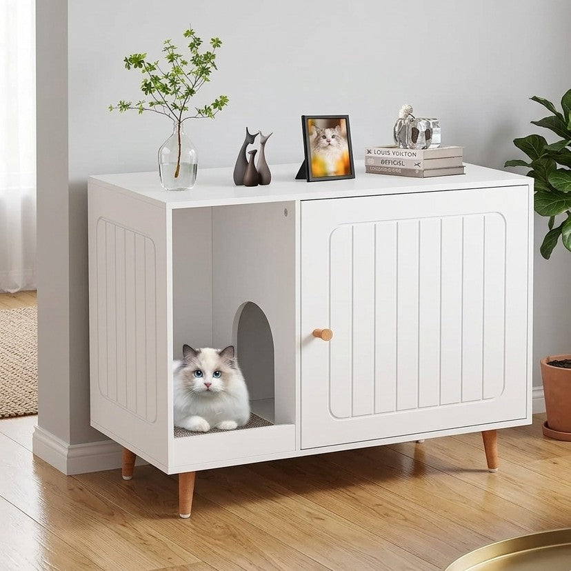 Multifunctional Pet Furniture Cat House and Litter Box Cabinet