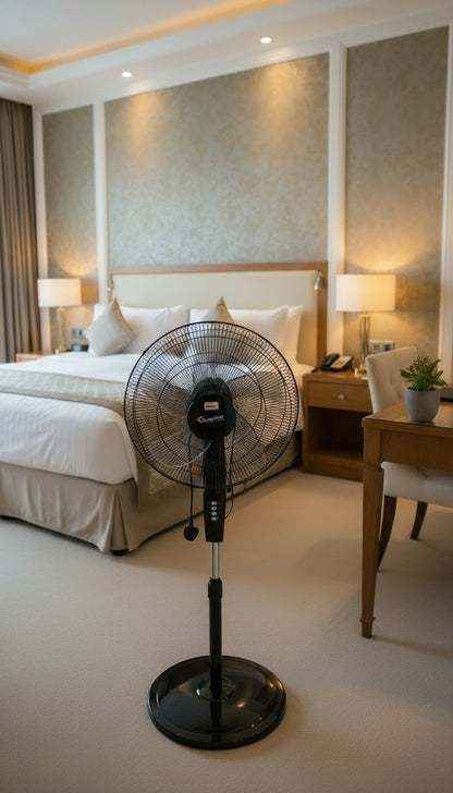 Black stand Fan with Remote RM/757