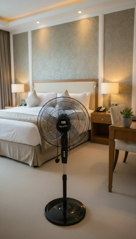 Black stand Fan with Remote RM/757