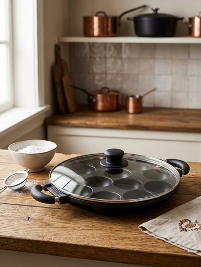 12-Hole non-stick round maker for scones, waffles, and cookies