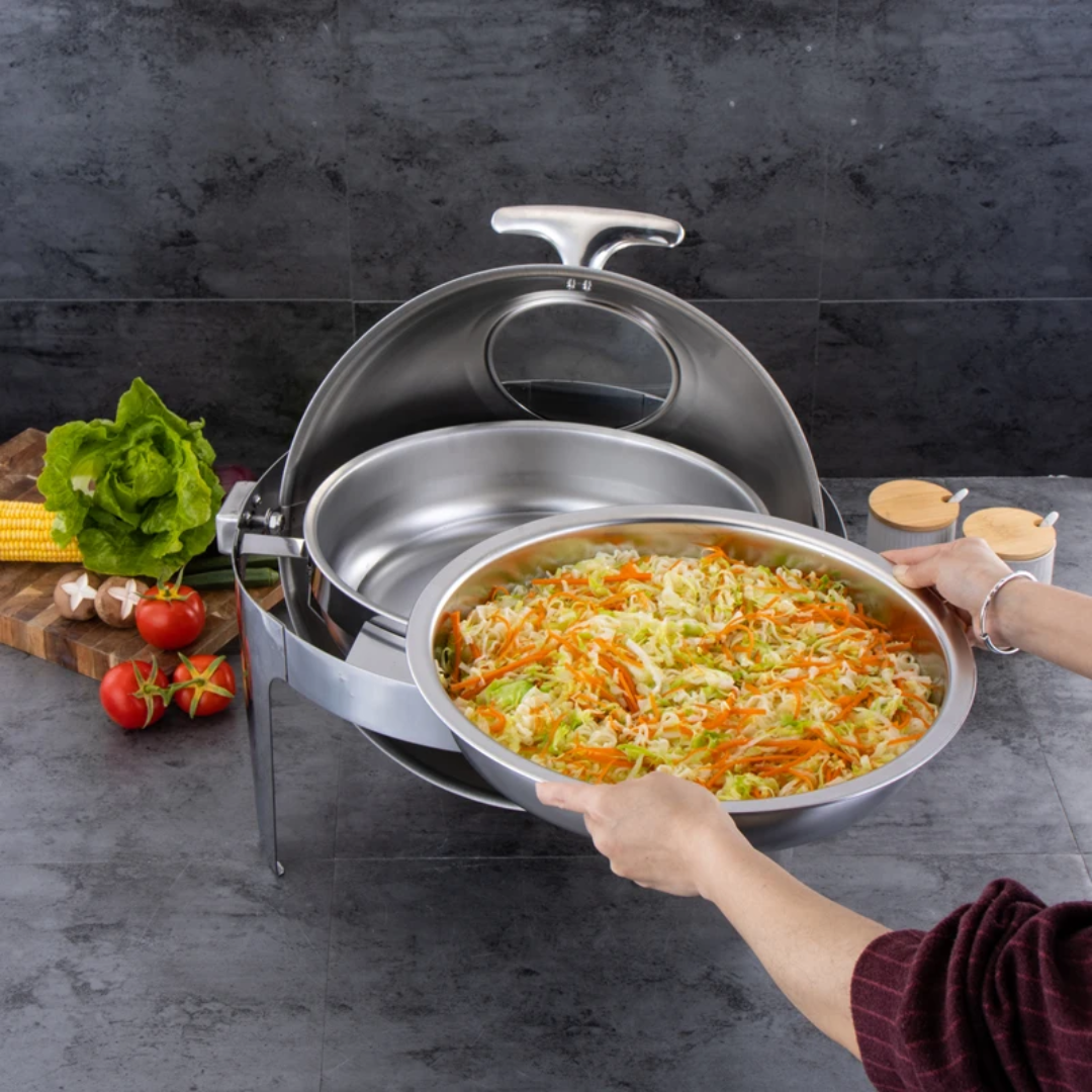 Round Roll Top Chafing Dish