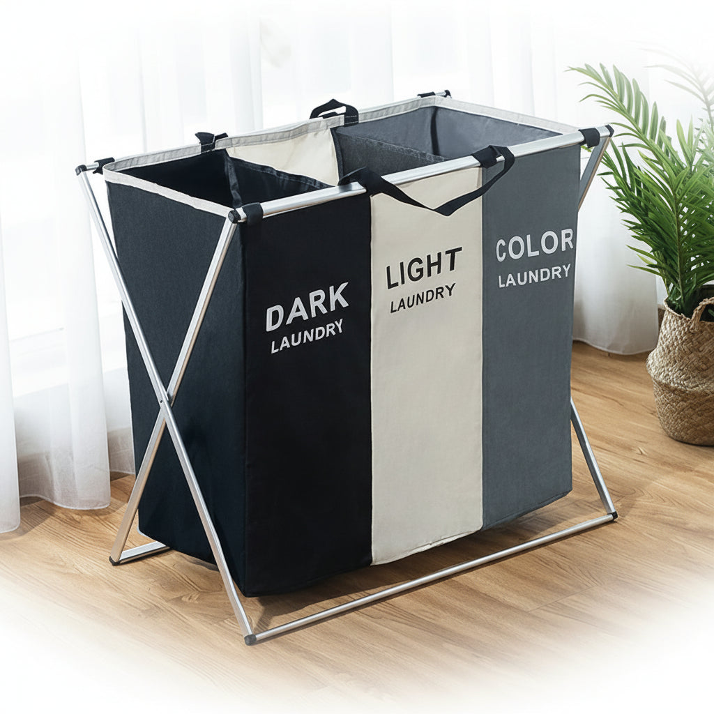 Foldable Laundry Basket with Aluminium Frame