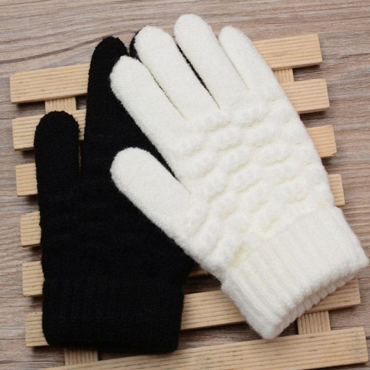 Warm wool Knitted Kid's Touchscreen Gloves