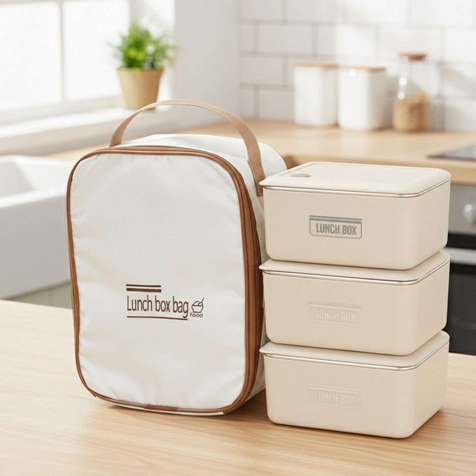 4 In 1 Insulated Lunch Box Set With Bag