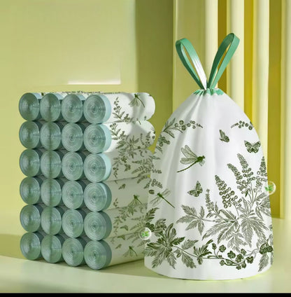 50Pcs Thickened Drawstring Kitchen Garbage Bags