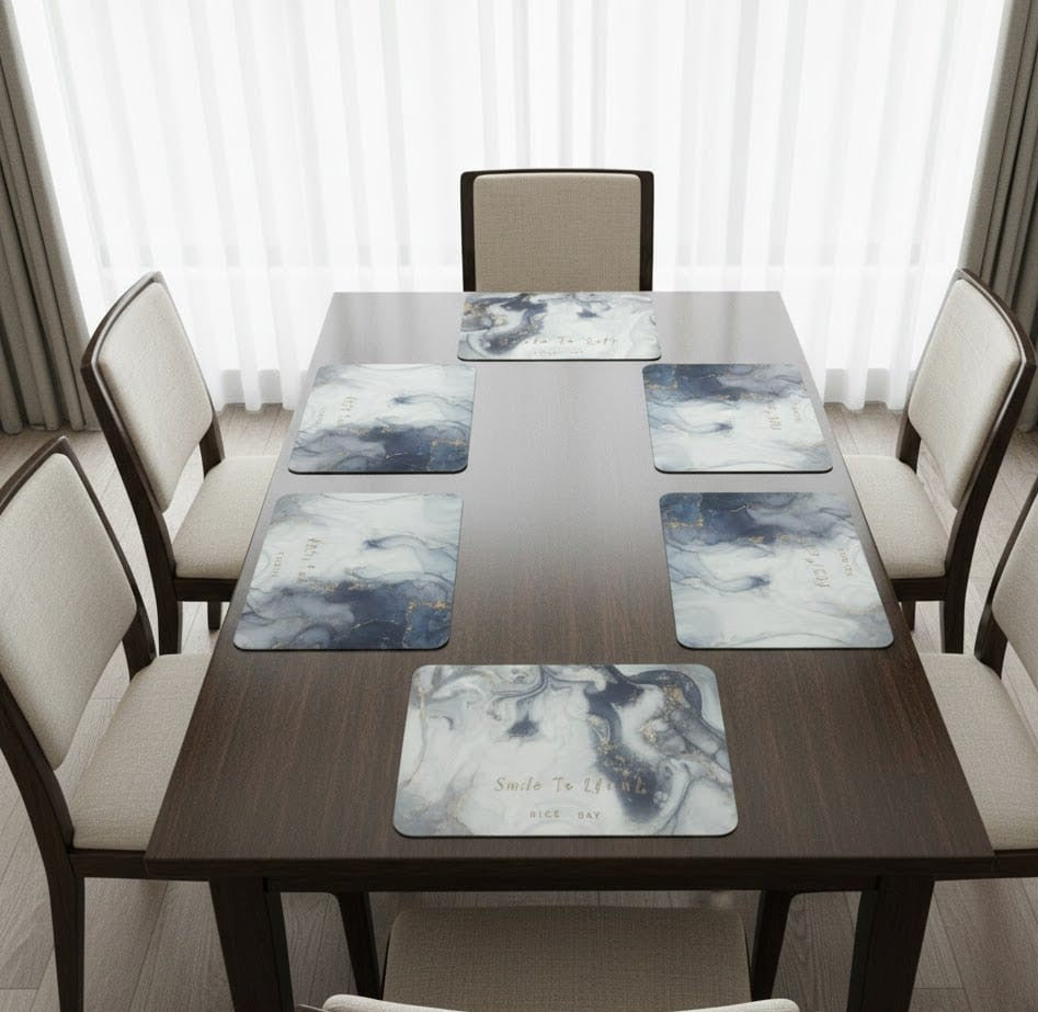 6Pc Marble Antislip Mat