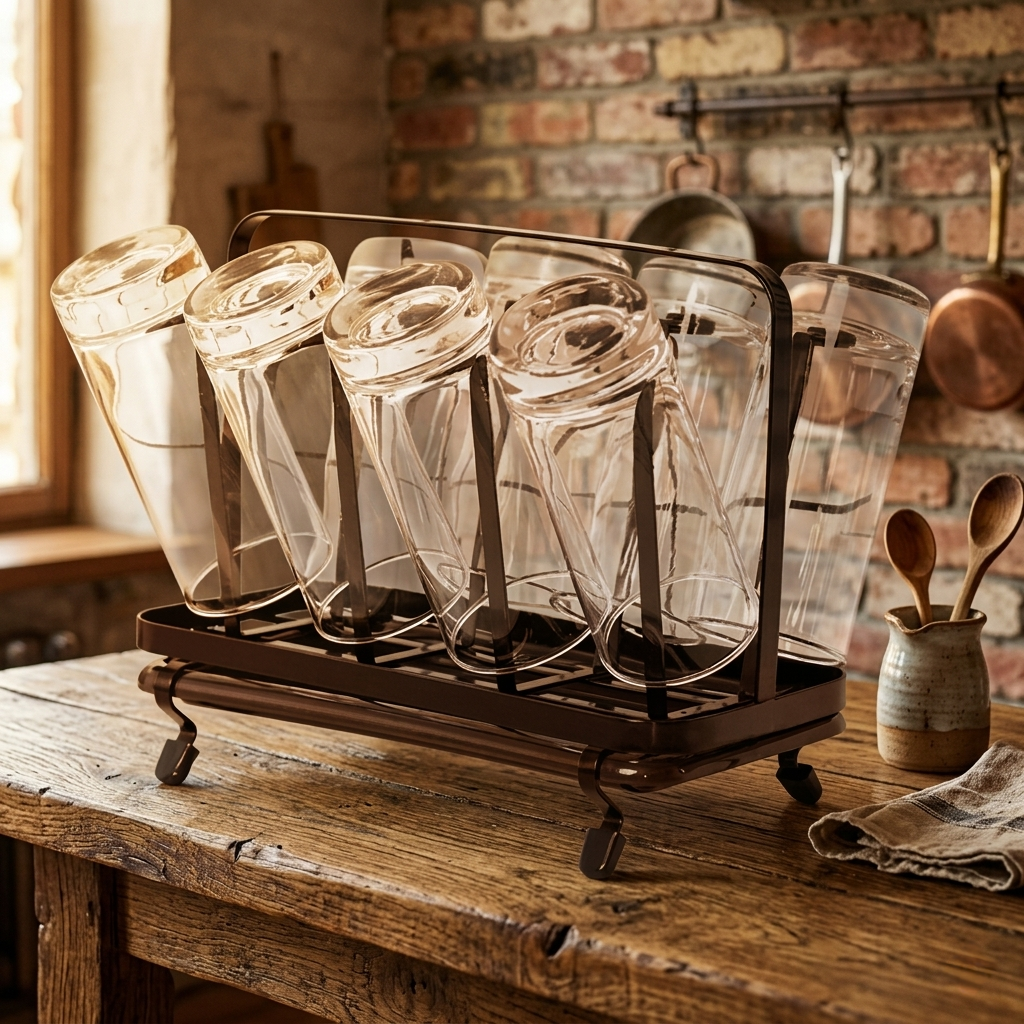 Glass Cup Holder Set