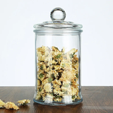 Cylindrical Glass Storage Jar