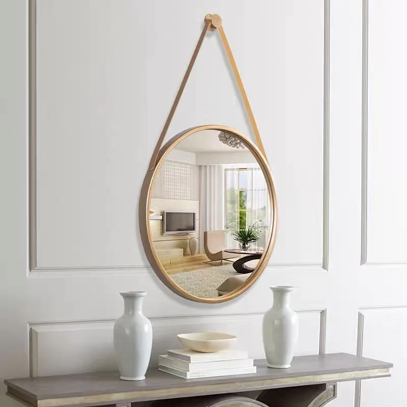 Round Iron Art Wall Mirror 80 cm