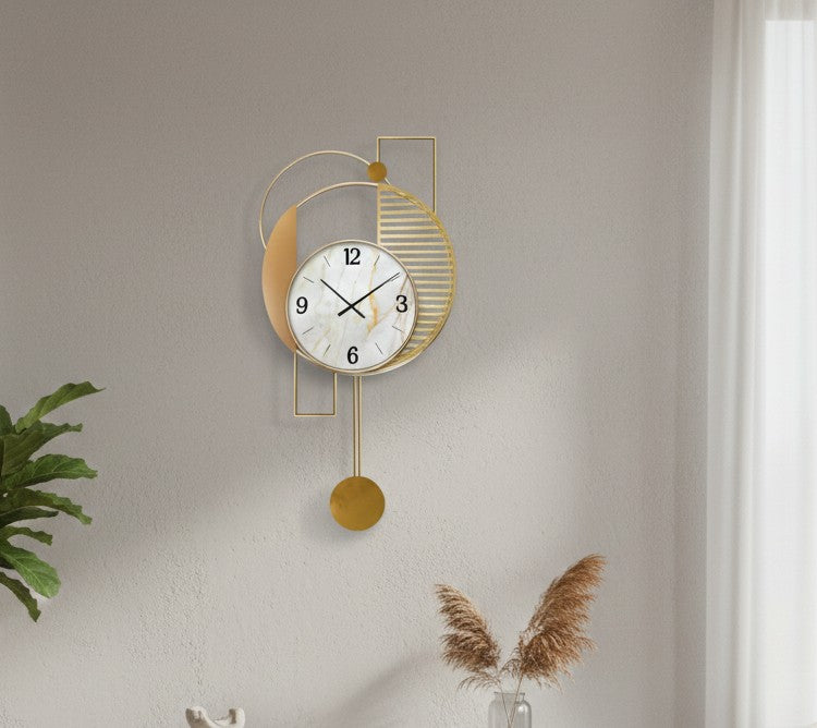 Silent Hanging Wall Clock – 80×40cm