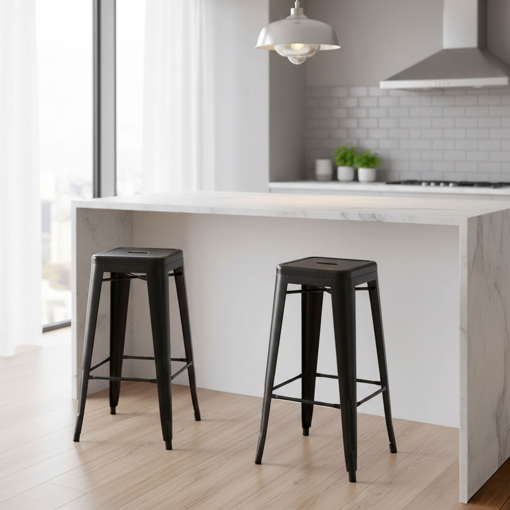 Metallic Kitchen Island Stool