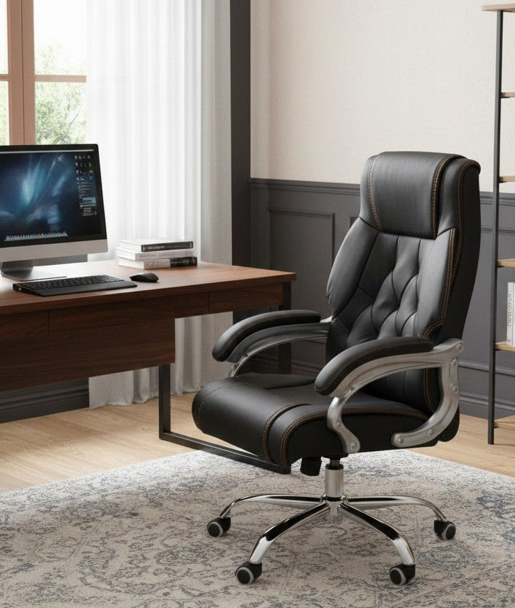 Executive High Back Office Chair in Leather