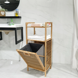 Bamboo Laundry Basket Organizer