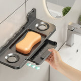 Wall Mounted Punch Free Soap Holder And Shower Gel Rack