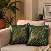 Printed cushion cover measuring 45 × 45 cm for sofas, beds, chairs, and decorative home décor.