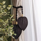 Handmade Leaf Curtains Holder with Straps