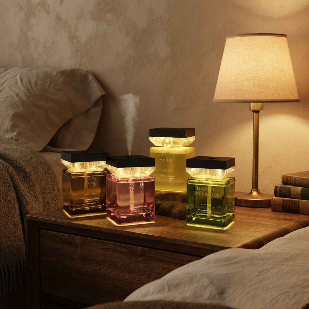 500ml rechargeable smart aroma diffuser with Type C charging and timer function