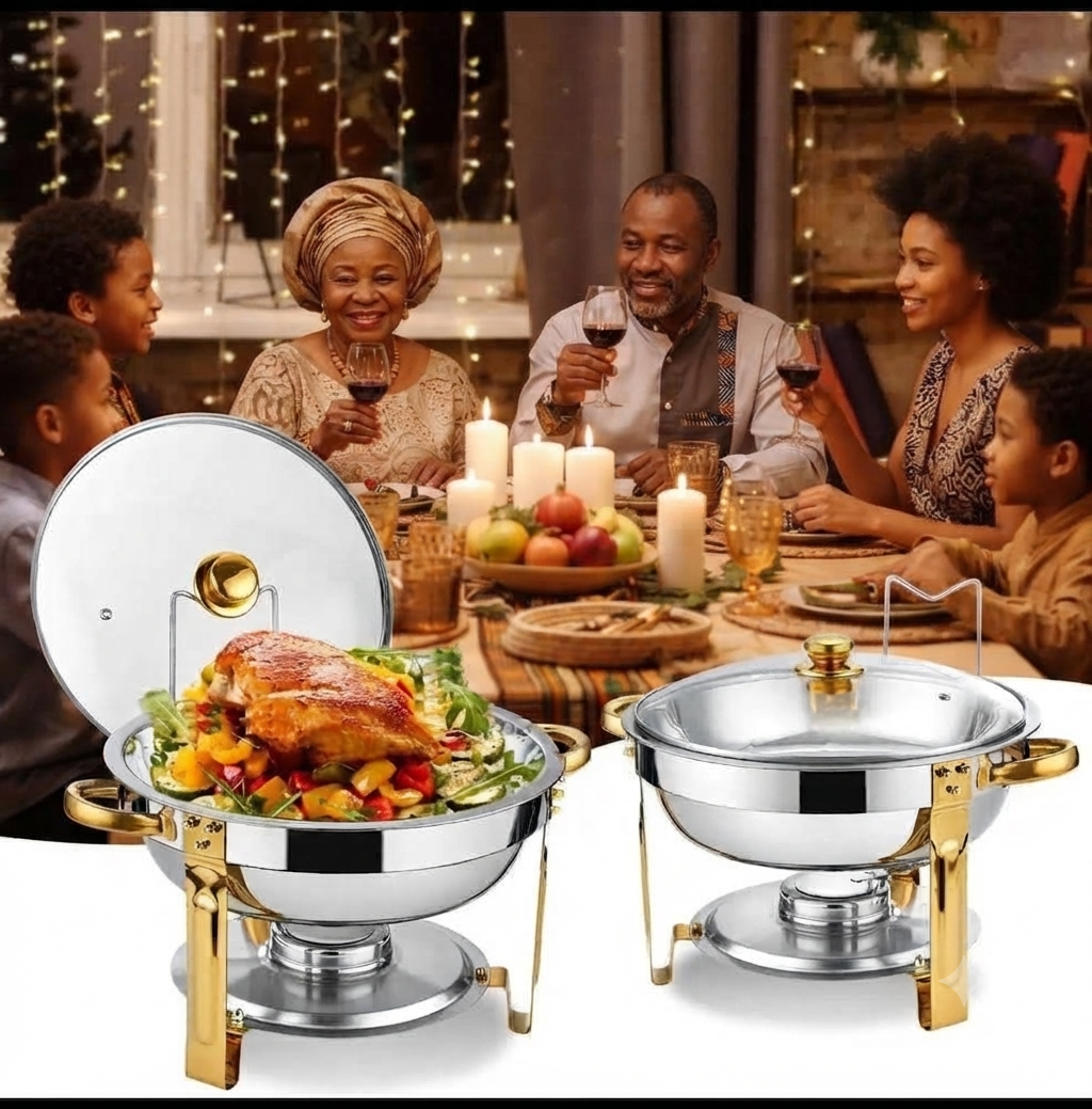 5L Stainless Steel Chafing Dish with Glass Lid