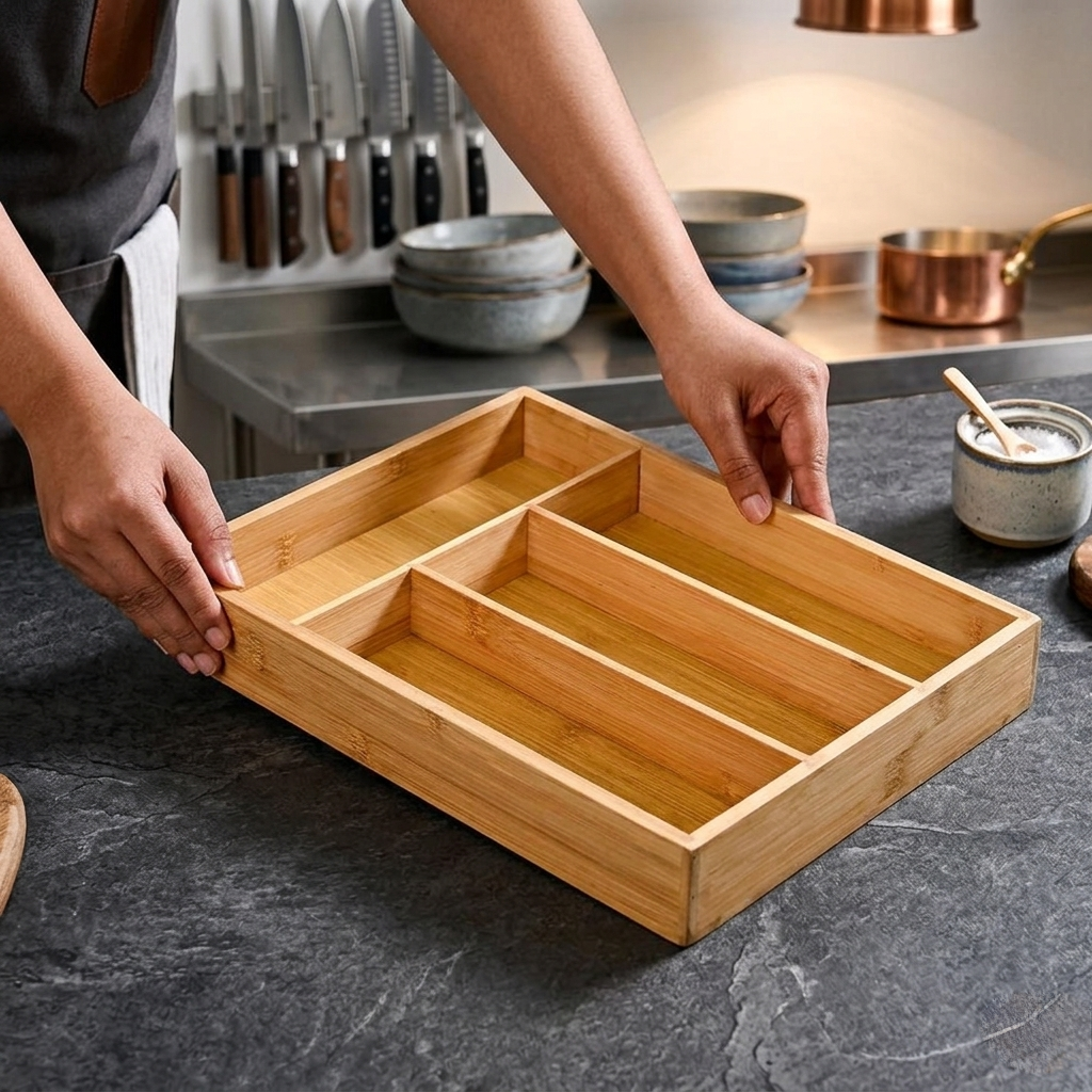 Bamboo Cutlery Tray
